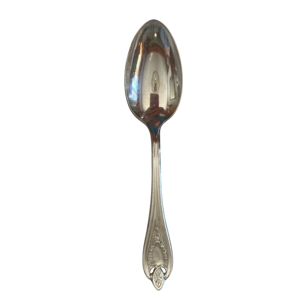 Vintage 1847 Rogers Bros Silver-Plated Teaspoon With Floral Handle Design B130